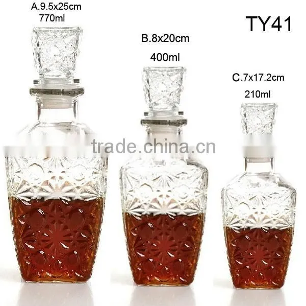 250ml Glass Whisky Bottle With Cork Lid photo-2