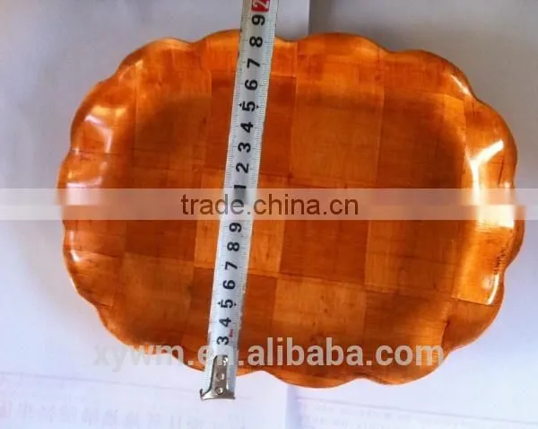 Rectangular Woven Wooden Plate and Tray photo-2