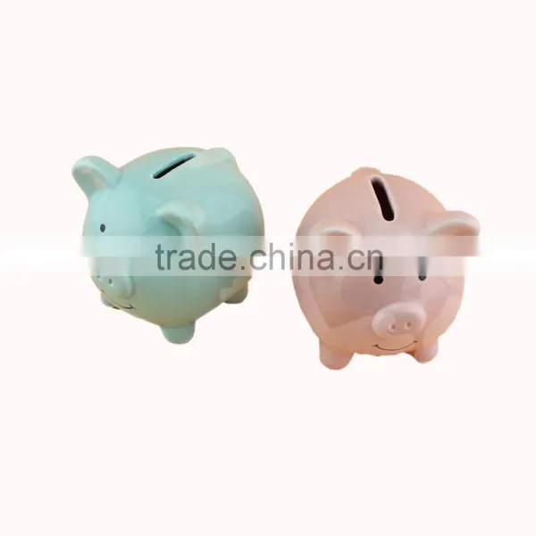 Glazed Ceramic Piggy Money Bank Saving Money
