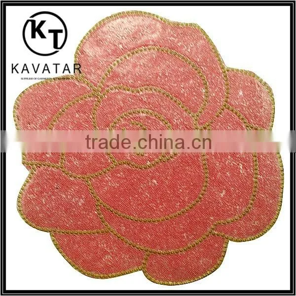 2016 New Arrival Iron on Diamond Rose /flower Patches photo-2