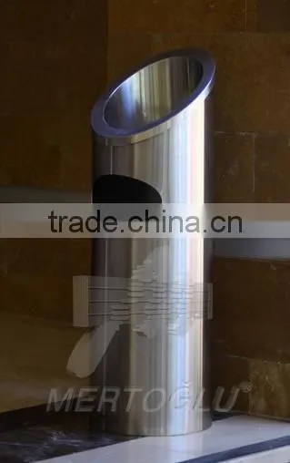 Stainless Steels Wheelie Can -litter Bin_waste Can_container Can_Hotel Metal Trash Barrel photo-3