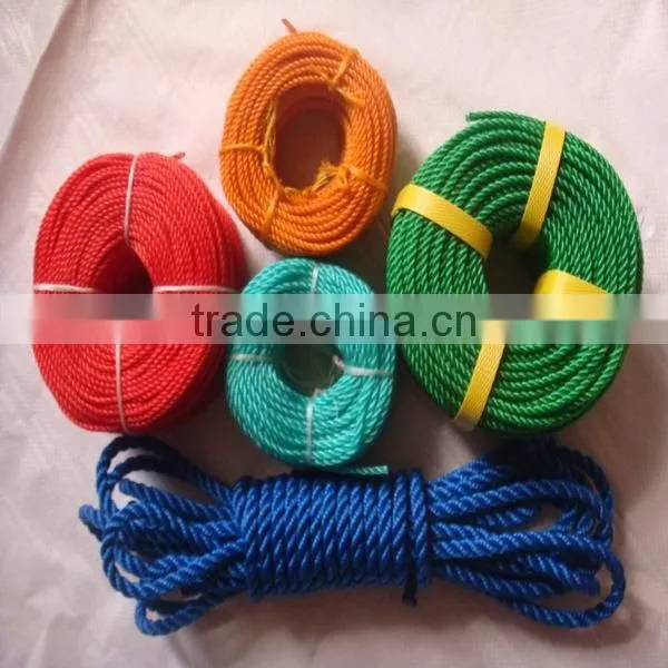 multi-color polyethelene mooring rope