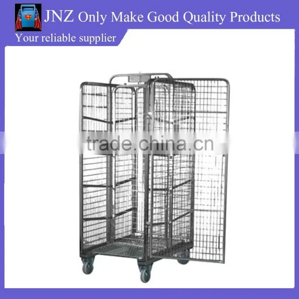 Metal Rolling Folding Wire Warehouse Cage