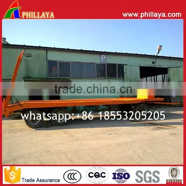 ISO CCC Certification Full Type Mini Excavator Transport Lowbed Trailer With Drawbar photo-5