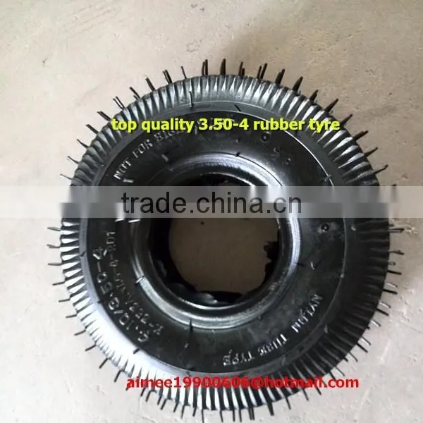 Hand Trolley and Garden Cart Wheels Rubber Tyre 4.10/3.50-4 photo-3