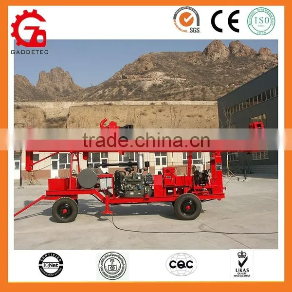 Diesel Engine 300m Depth Trailer Mounted Water Well Drilling Rig