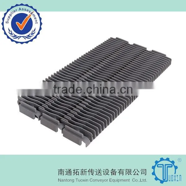 400 Raised Rib Plastic Modular Conveyor Belt With Base Flights photo-2