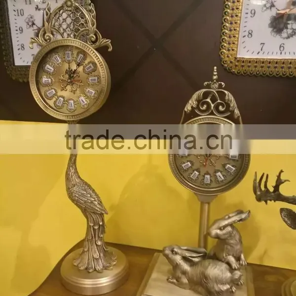 Antique Brass Table Clock, French Rococo Marble Base Table Clock, Vintage Mantel Clock photo-4