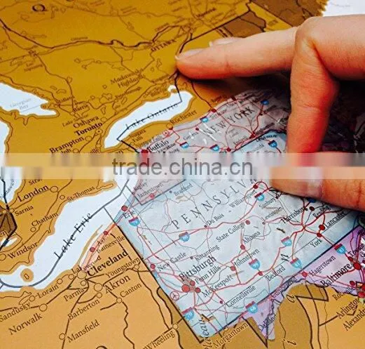 Scratch USA Scratch off Places You Travel America (US) Detailed Cartography Including US States photo-2