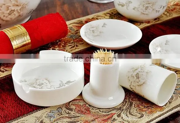 KC-00667 Bone China Dinnerware Set With Flower Printing photo-6