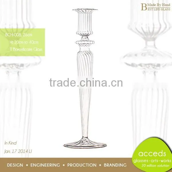 Wine Designed Glass Goblet Candle Holder photo-4