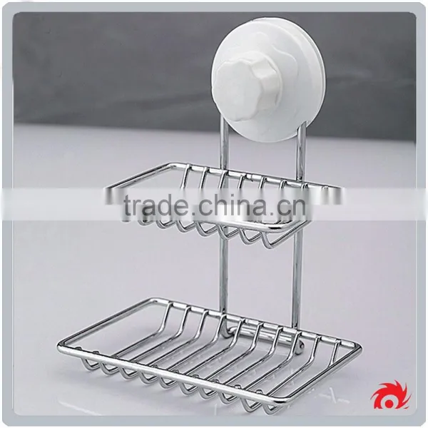 New Stainless Steel Bathroom Toilet Shower Sucker Suction Sink Tray Dish Hanging Soap Holder photo-4