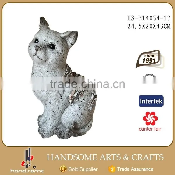 16 Inch Garden Decoration Resin Craft Lively Animal Figurine Cat Statue photo-5