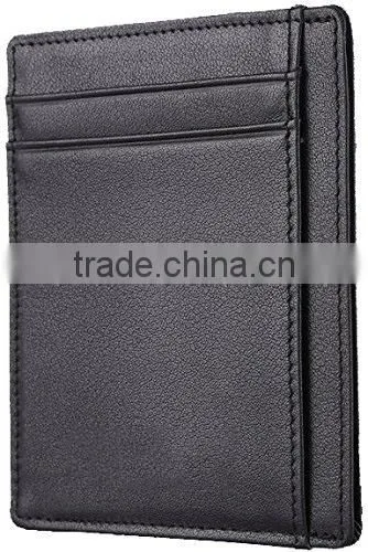 Personlized Place Sim Card Holder Wallet Genuine Leather Credit Card Holder photo-4
