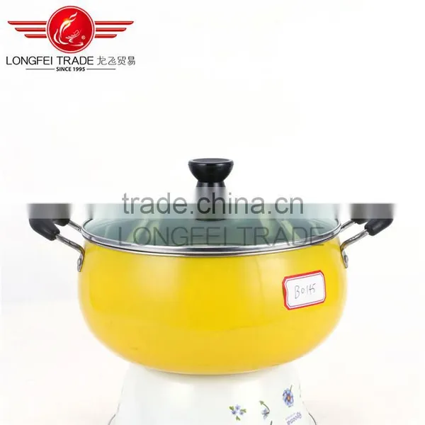 New Design 5pcs Colorized Drum-shaped Stainless Steel Soup Pot Kitchen Cookware With Decal photo-2