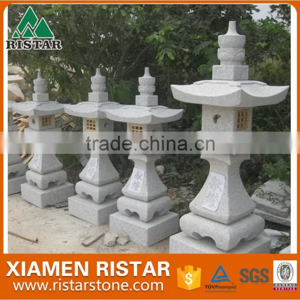 G603 Grey White Granite Stone Lantern Japanese Style NEW photo-3