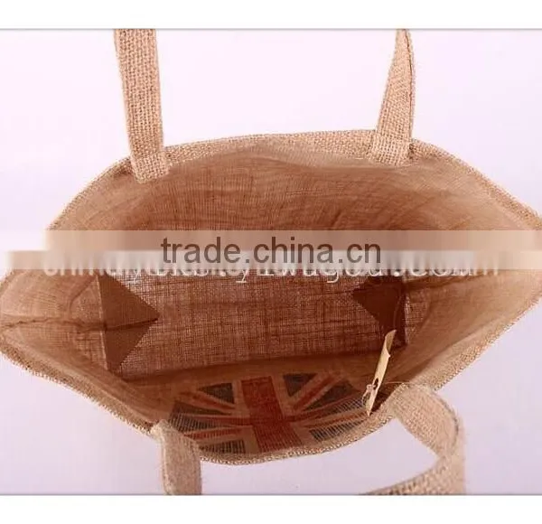 Jute and Hessian Hand Bag Can Print Any Country National Flag Design,storage Bags photo-3