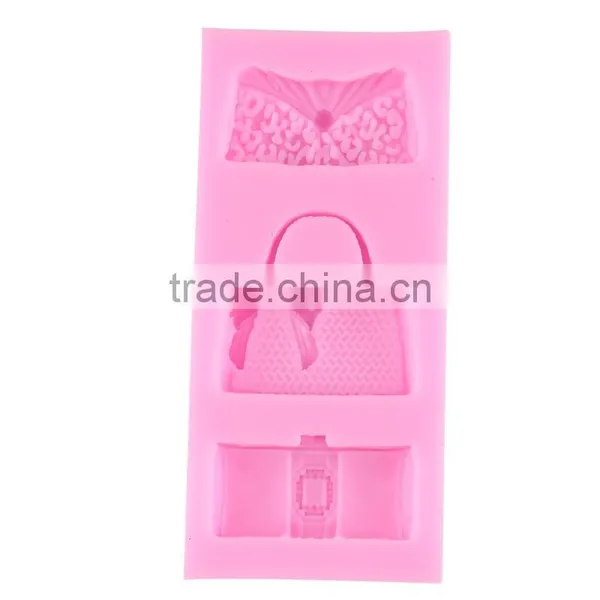 3pcs Fashion Bag Silicone Mold Chocolate Mould Cake Decorating 1688 Agent photo-3