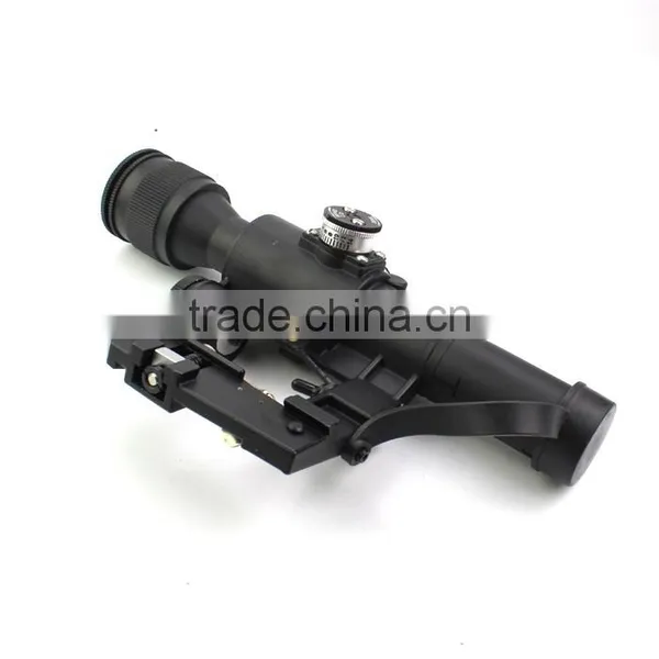 Military Standard Riflescope With SVD 4X24 Red Illuminated Reticle Rifle Scope photo-3