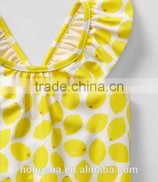 Baby Grils Flutter One-piece Swimsuit & Kids Swimwear HSD5040 photo-3