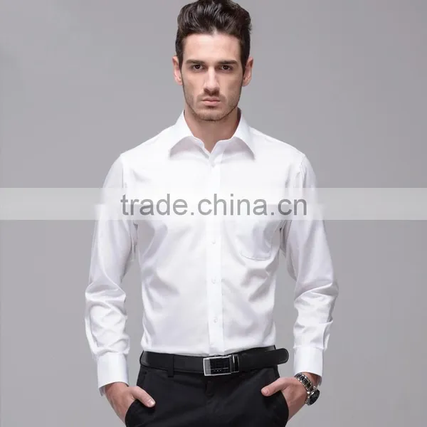 Wholesale 100% Cotton Dress Shirts Mens Workwear Uniform White Shirts photo-5