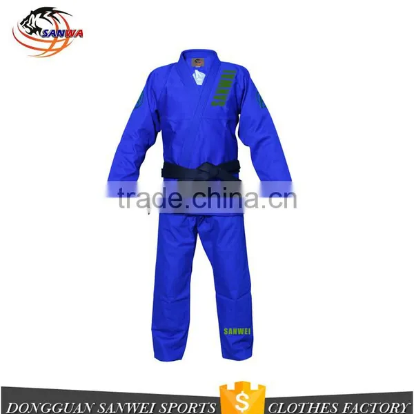 Jiu Jitsu Patches gi for Adult White/blue/black Color Kimono Bjj gi photo-4