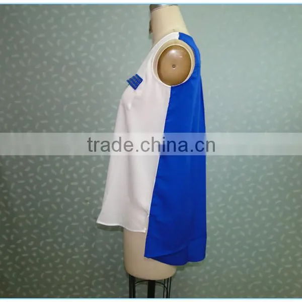 Summer Casual Short Front Long Back Ladies Tops And Blouses 2015 photo-2