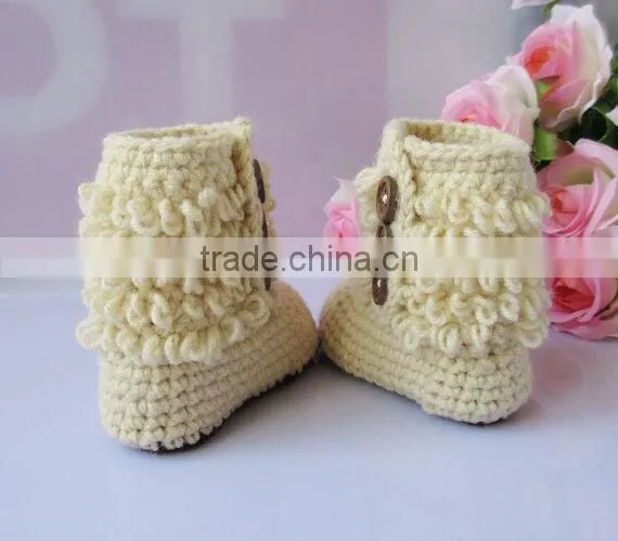 2015 Winter Hot Coming Baby Girl Knitted Booties,Handmade Kids Toddlers Shoes photo-3
