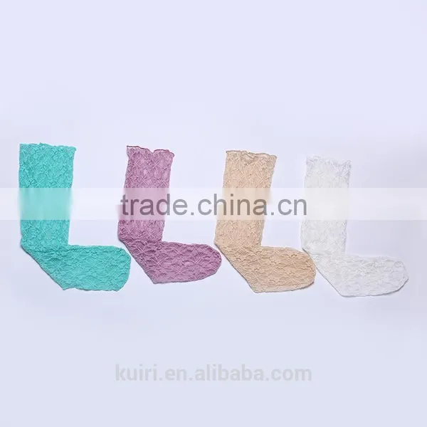 WS-16 Durable 2017 Acrylic+Lace Sock Women's Long Lace Socks Thin Transparent Thin Silk Socks photo-2