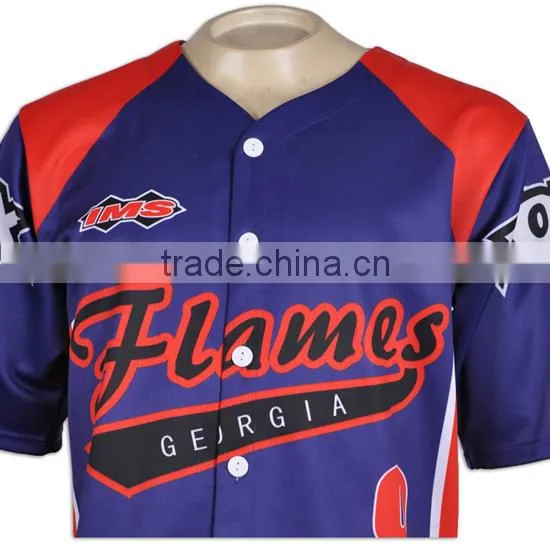 University College Sublimation Printing Custom Baseball Shirt photo-4