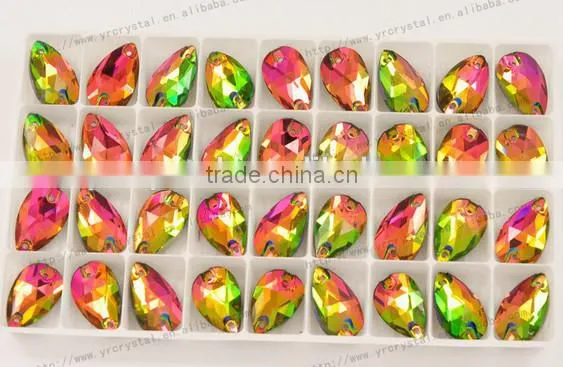 Teardrop Sew on Flat Back Strass Drill Diamond Stones photo-2