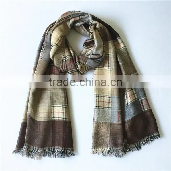 2017 Classic Plaid Pashmina Shawl Pashmina Scarf for Women Wholesale RL-231 photo-3
