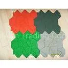 Kids Safety Playground Rubber Mats / Outdoor Rubber Play Mats Green