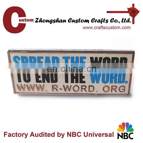 Custom Printed Logo Enamel Metal Hat Badge photo-5