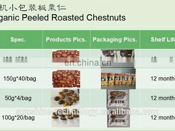China Factory Supply High Quality Small Bag Packaged Organic Peeled Roasted Chestnuts photo-6