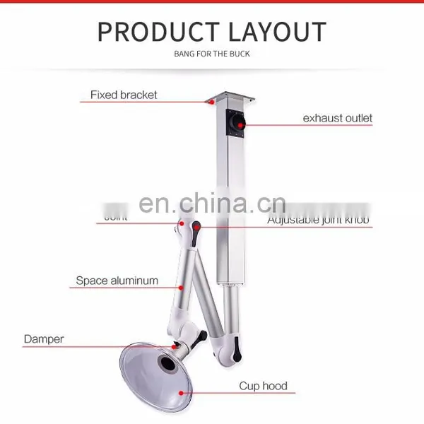 Ceiling Mounted Lab Arm 3 Joint Fume Extraction photo-4