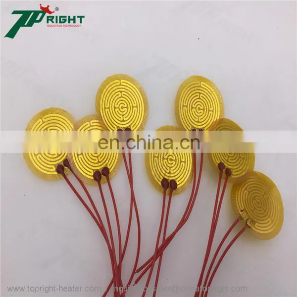 Round Customized Electric Heating Element Thick Film Heater in Polyamide photo-3
