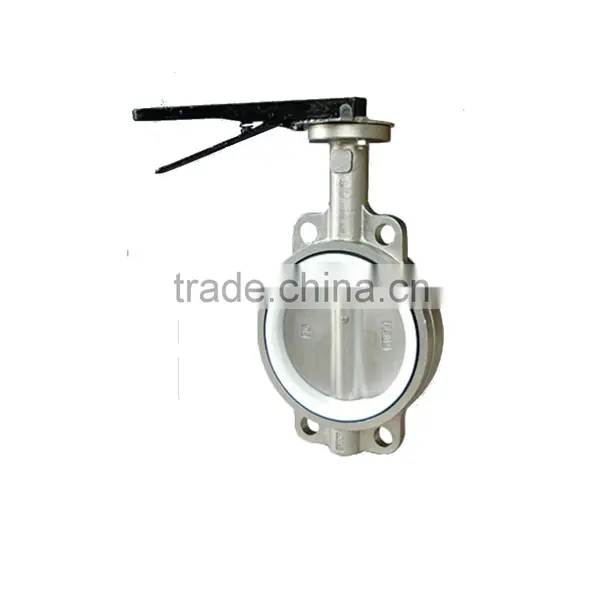 2016 DN200 Stainless Steel Online Shopping Wafer Butterfly Valve With Pin photo-4