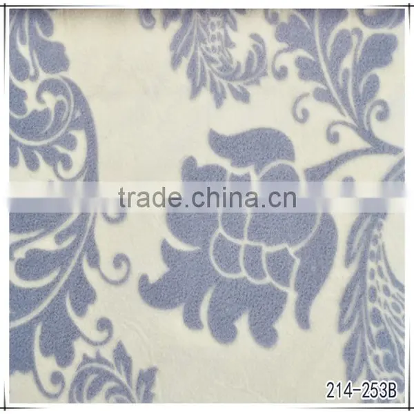 Flocked Sofa Fabric Velvet Flocked Upholstery Fabric photo-3