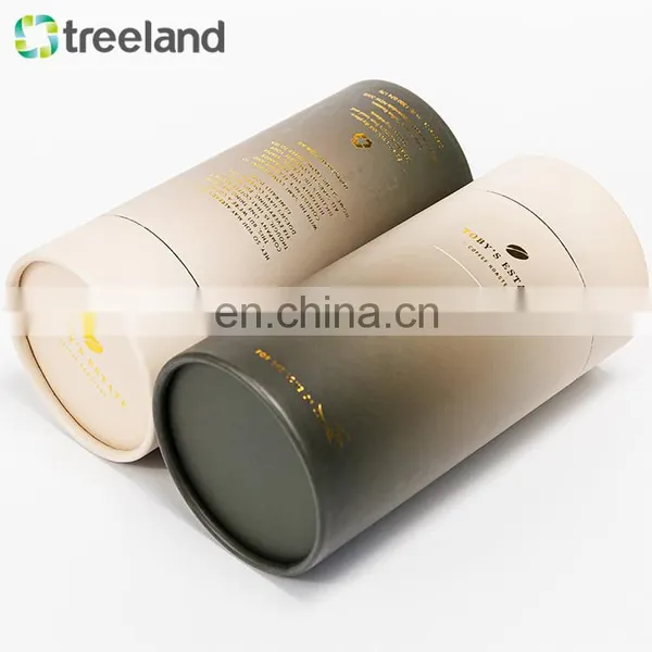 100% Recycled Printed Luxury Kraft Paper Tube Packaging Roasted Coffee Cardboard Tube photo-4
