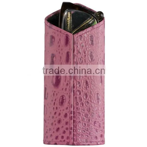Custom Crocodile Pattern Leather Eyeglass Holder Glasses Sleeve Case for Sunglass photo-2
