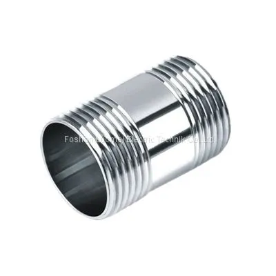 Стаainless steel pipe fittings двойной шланговой соединитель резьбовой ниппель