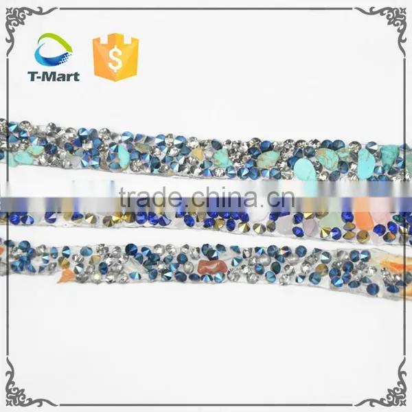 Multicolor Stone 1.5cm Hot Fix Trimming for Shoes Decorations photo-3
