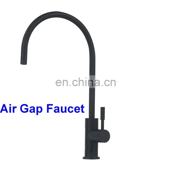 Air Gap Water Filter Faucet 1/4 in Connection Matte Black Kitchen Faucets photo-2