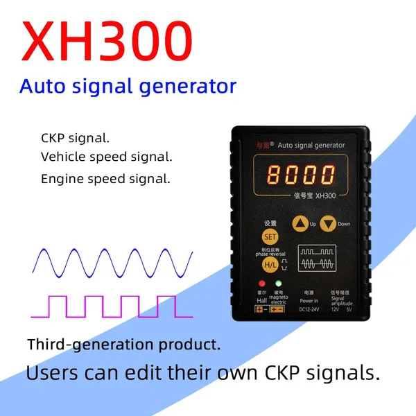 NEW XH-300 Auto Signal Generator Car ABS CKP Hall Vehicle Speed Sensor Signal Simulator 1Hz-8KHz Output