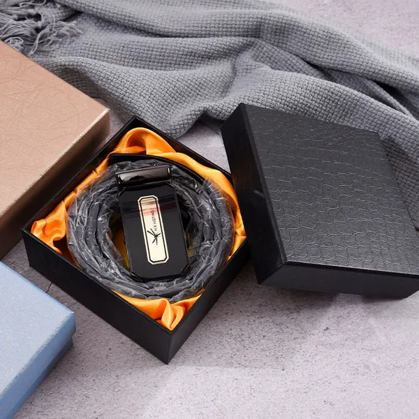 Square rigid paper packaging box for belt