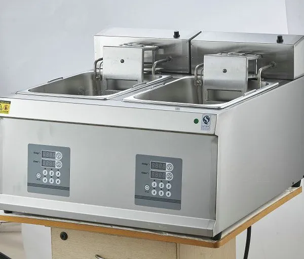 Double-cylinder Tabletop Automatic Lifting Electric Frying Oven/pot photo-2