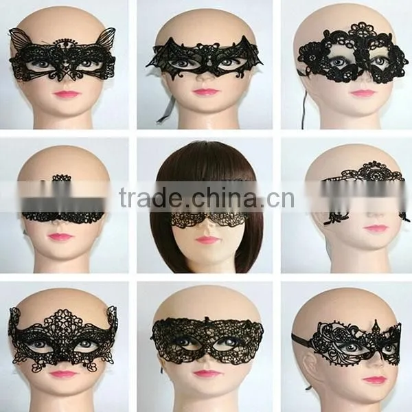 Black Venetian Masquerade MardiGras Halloween Face Eye Party Mask With Rhinestone Ball Event Wedding Party Masks