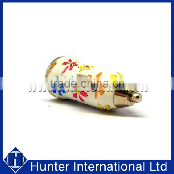 OEM Floral Design Single USB Bullet Car Charger photo-4