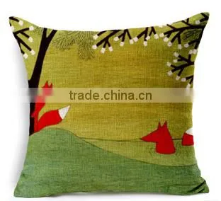 Fox Printed High Quality Canvas Pillow Covers Wholesale photo-4